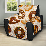 Chocolate Donut Pattern Recliner Cover Protector