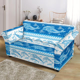 Dolphin Tribal Pattern Ethnic Motifs Loveseat Couch Slipcover