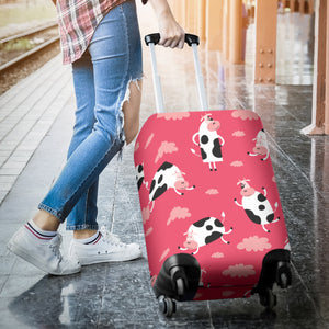 Cow Pattern Pink Background Luggage Covers