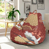 Japanese Crane Theme Pattern Bean Bag Cover