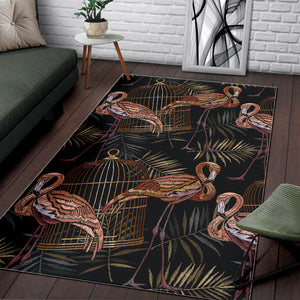 Flamingo Pattern Background Area Rug