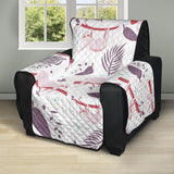 Sloth Leaves Pattern Recliner Cover Protector