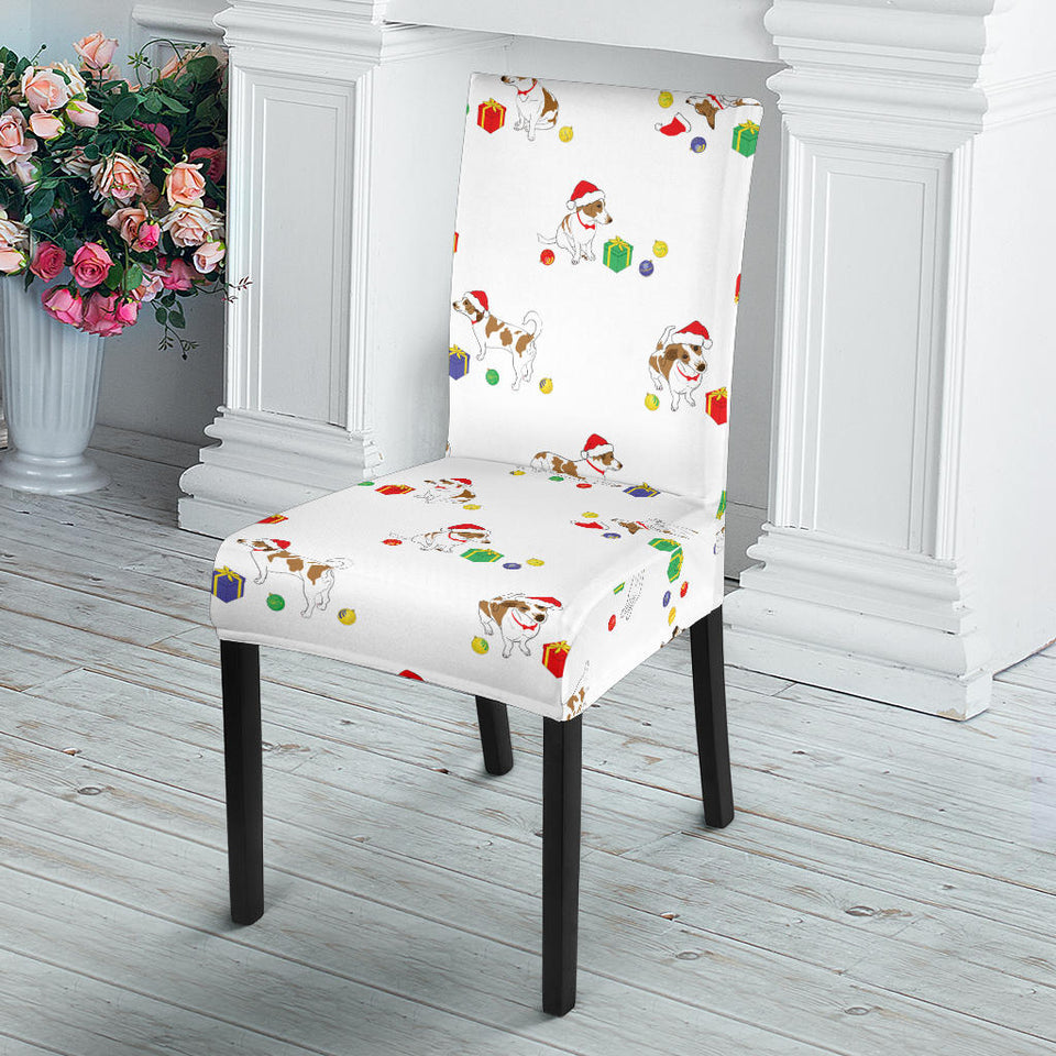 Jack Russel Pattern Print Design 02 Dining Chair Slipcover