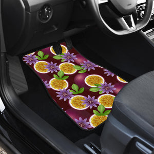 Passion Fruit Sliced Pattern Front Car Mats