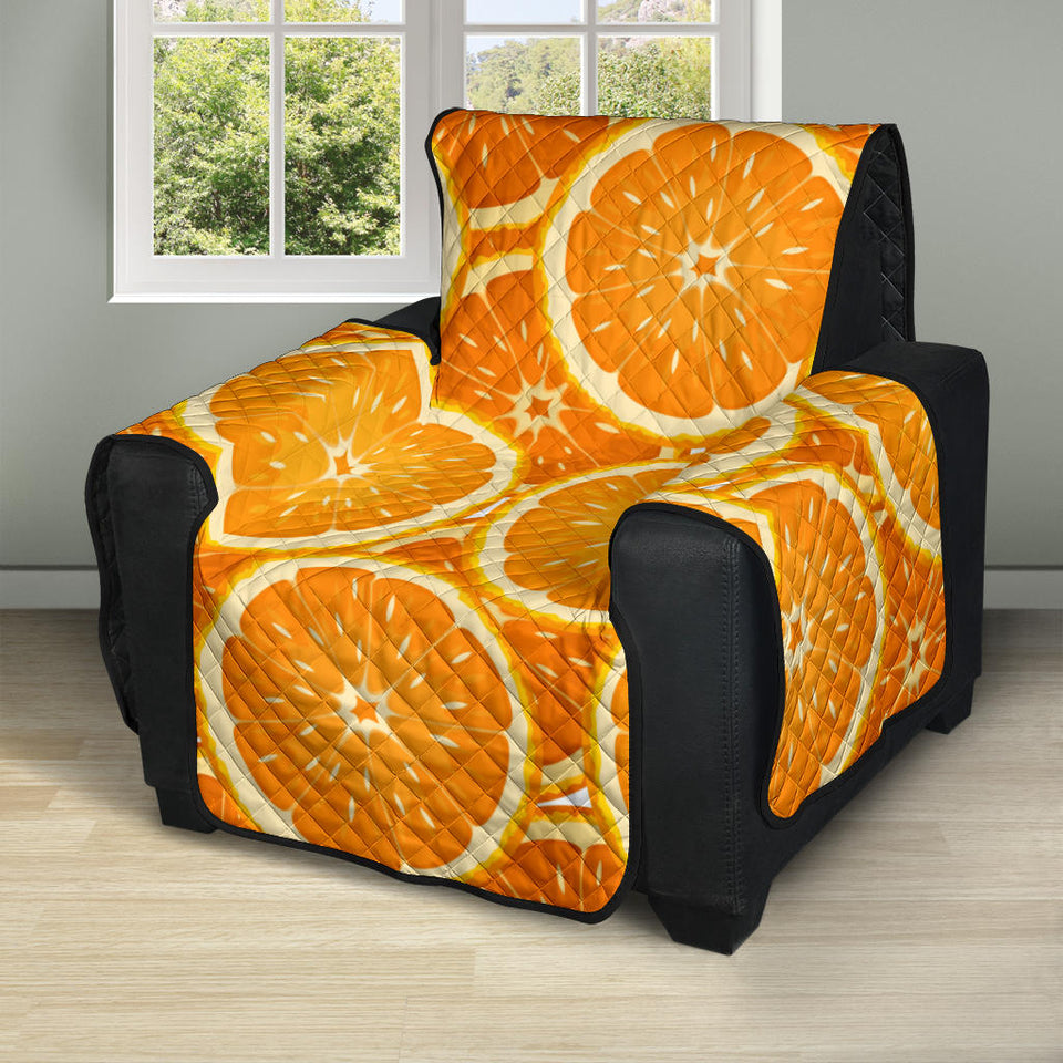 Sliced Orange Pattern Recliner Cover Protector