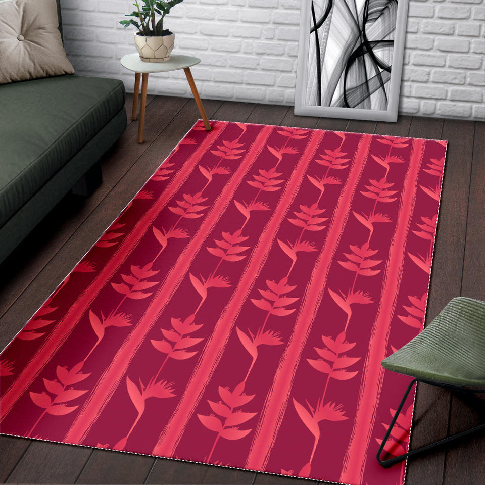 Heliconia Pink Pattern Area Rug