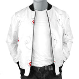 White Pomeranian Pattern Men Bomber Jacket