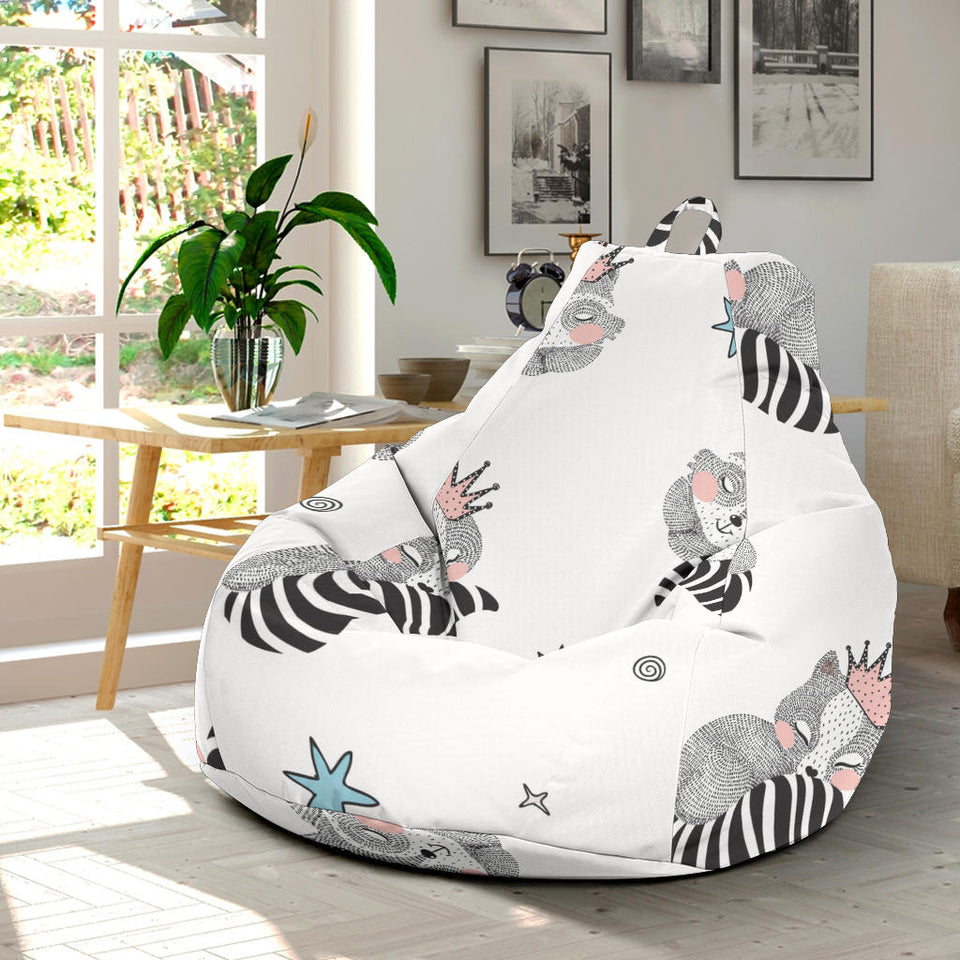 Sleep Raccoon Pattern Bean Bag Cover