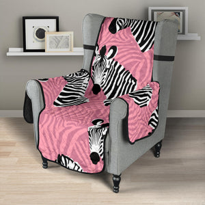 Zebra Head Pattern Chair Cover Protector