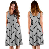 Sun Glasses Pattern Print Design 05 Sleeveless Midi Dress