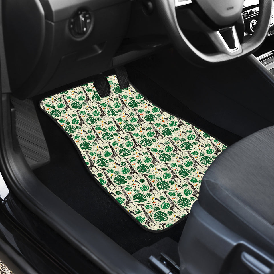 Giraffe Pattern Print Design 02 Front Car Mats