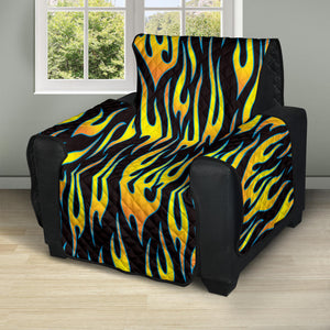 Flame Fire Pattern Background Recliner Cover Protector