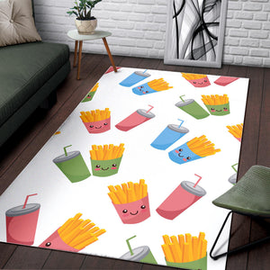 Colorful French Fries Pattern Area Rug