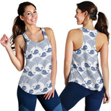 Whale Pattern Women Racerback Tank Top