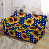 Sunflower Pokka Dot Pattern Loveseat Couch Slipcover