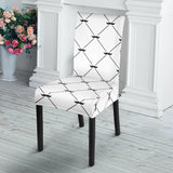 Mustache Beard Pattern Print Design 02 Dining Chair Slipcover