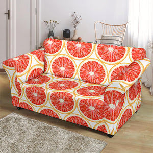 Sliced Grapefruit Pattern Loveseat Couch Slipcover