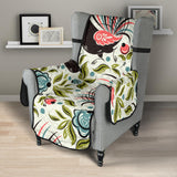 Rooster Chicken Leaves Pattern Chair Cover Protector