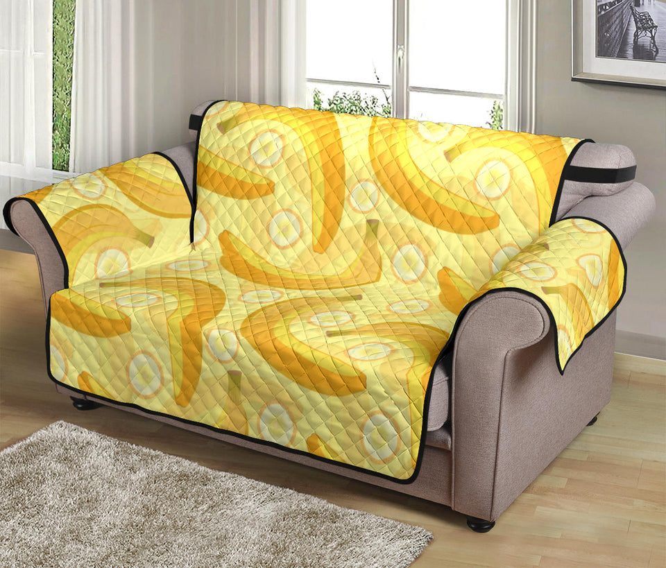 Banana Pattern Loveseat Couch Cover Protector