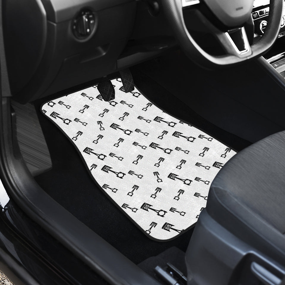 Engine Piston Random Pattern Print Design 04 Front and Back Car Mats