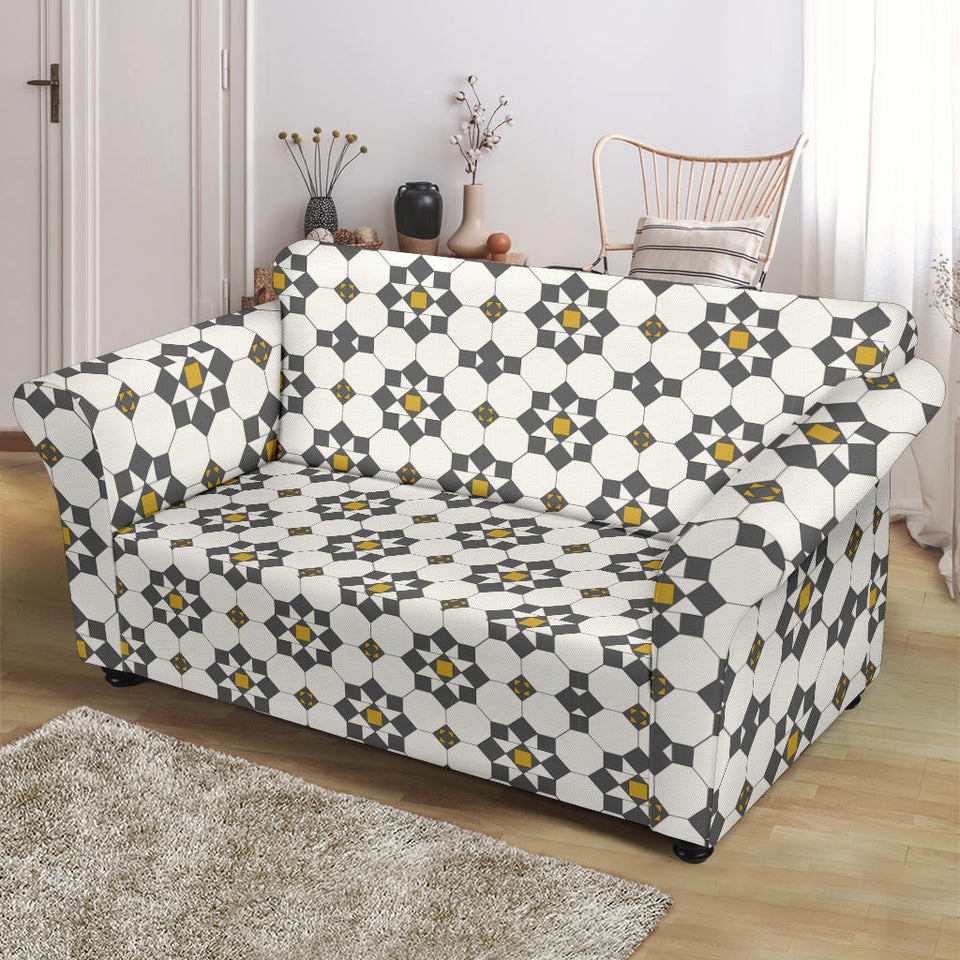 Arabic Morocco Pattern Background Loveseat Couch Slipcover