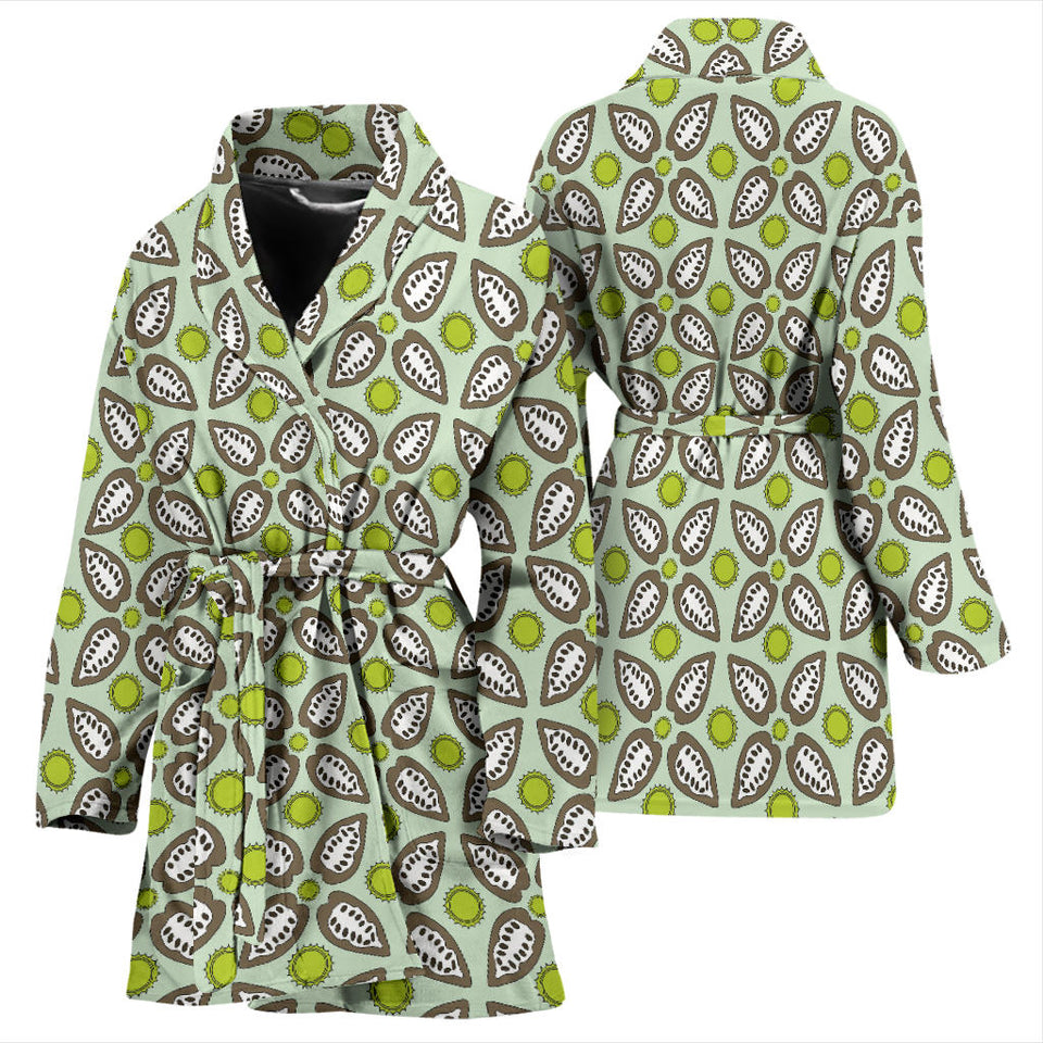 Cocoa Pattern background Women Bathrobe