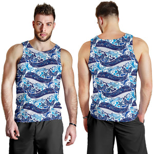 Whale Starfish Pattern Men Tank Top