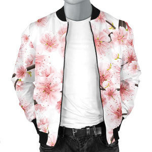 Sakura Pattern Theme Men Bomber Jacket