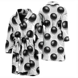 Bowling Ball Pattern Men Bathrobe