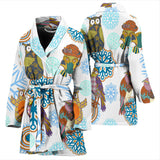 Owl Pattern Women Bathrobe