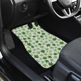 Canabis Marijuana Weed Pattern Print Design 02 Front Car Mats