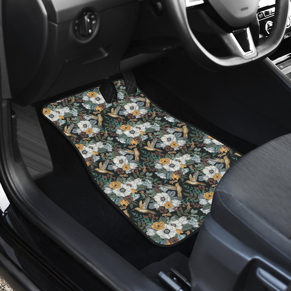 Hummingbird Pattern Print Design 05 Front Car Mats