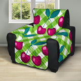 Cherry Pattern Green Background Recliner Cover Protector
