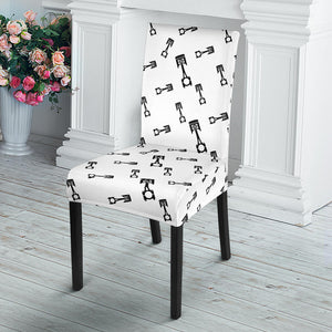 Engine Piston Random Pattern Print Design 04 Dining Chair Slipcover