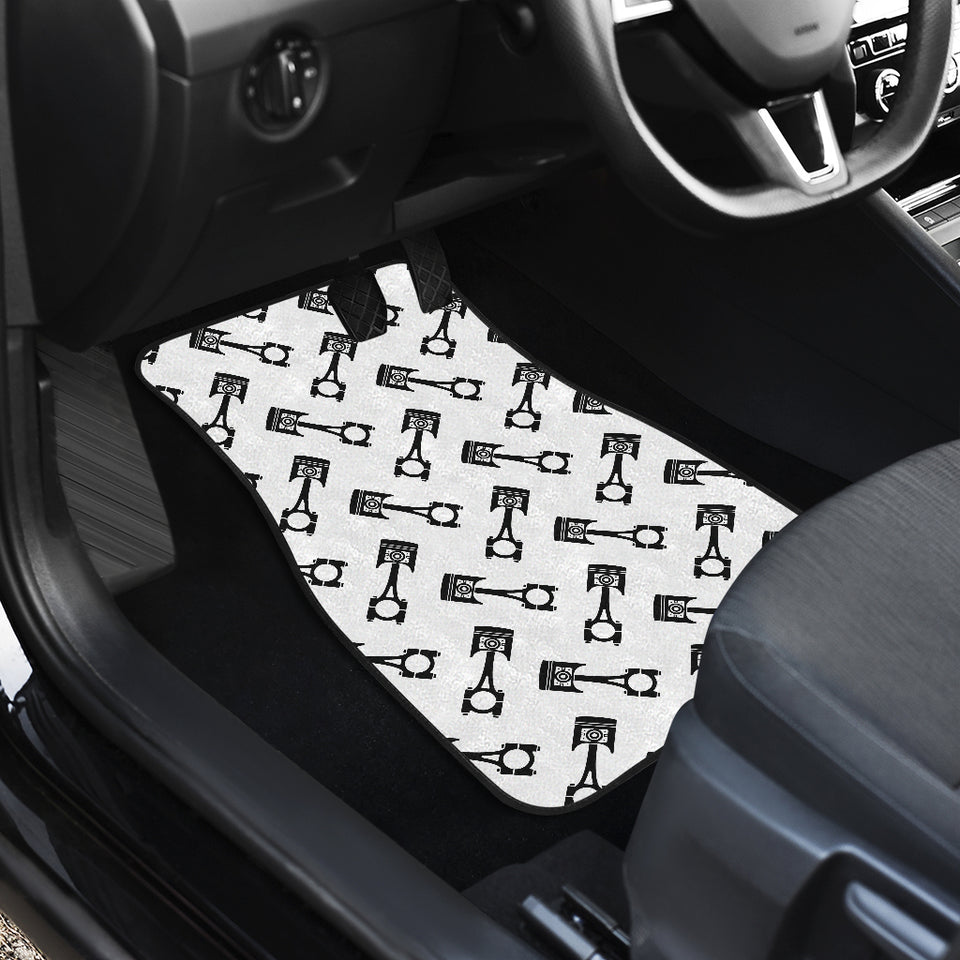 Engine Piston Theme Background Pattern Print Design 05 Front and Back Car Mats