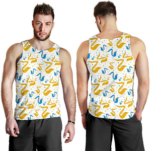 Saxophone Pattern Men Tank Top