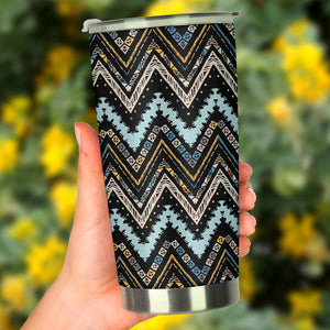 Zigzag Chevron African Afro Dashiki Adinkra Kente Tumbler