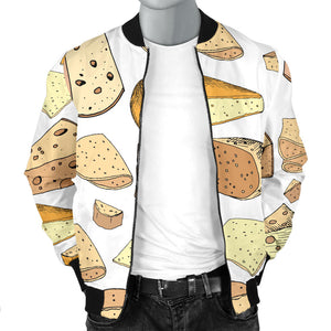 Cheese Pattern Theme Men Bomber Jacket