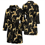 Gold Deer Pattern Men Bathrobe