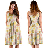 Tea pots Pattern Print Design 02 Sleeveless Midi Dress