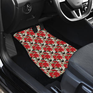 Hibiscus Pattern Print Design 04 Front Car Mats