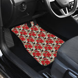 Hibiscus Pattern Print Design 04 Front Car Mats