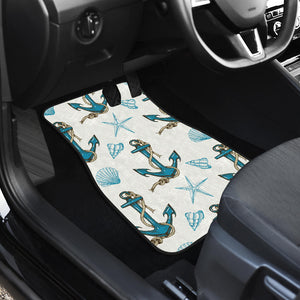 Anchor Shell Starfish Pattern Front Car Mats
