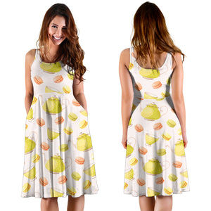 Tea pots Pattern Print Design 03 Sleeveless Midi Dress