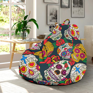 Suger Skull Pattern Background Bean Bag Cover