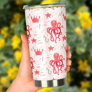 Octopus  Crab Starfish Pattern Tumbler