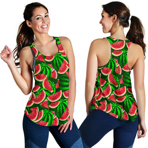 Watermelon Pattern Theme Women Racerback Tank Top