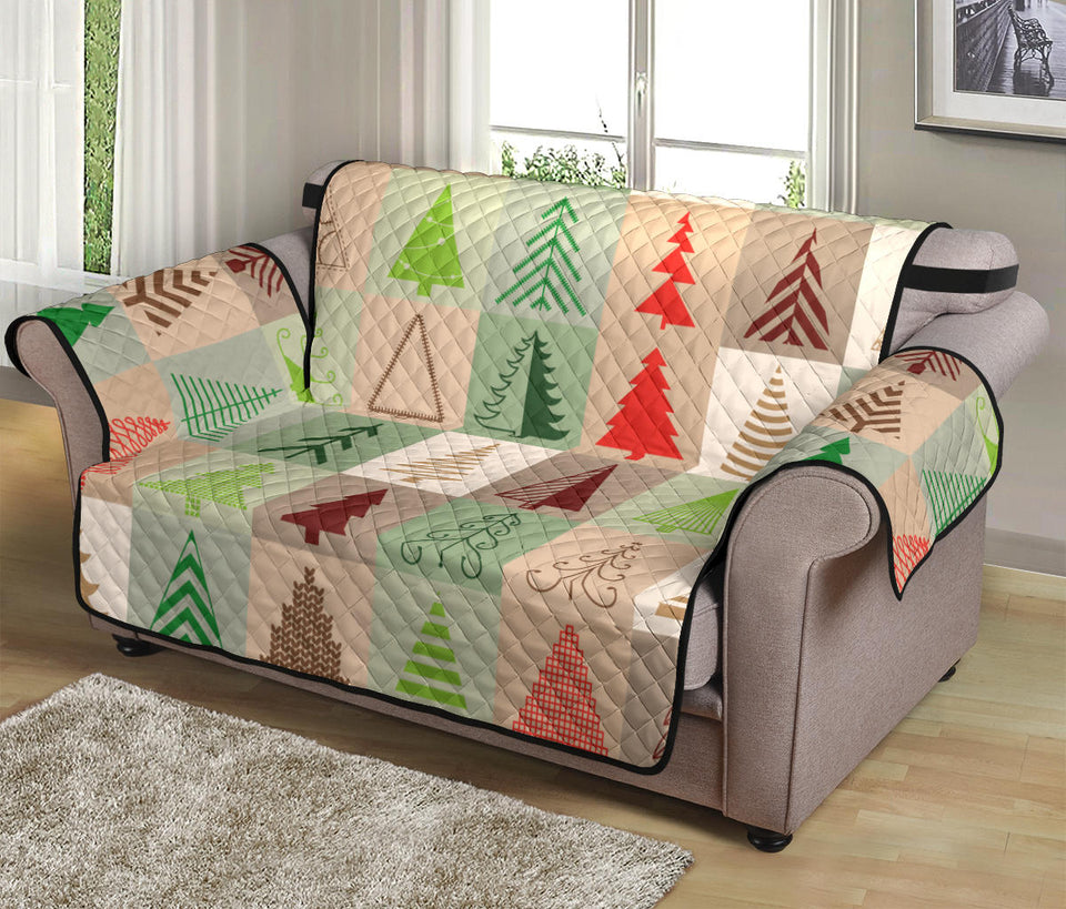 Christmas Tree Pattern Loveseat Couch Cover Protector