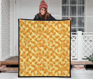 Potato Chips Pattern Print Design 04 Premium Quilt