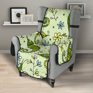 Cute Chameleon Lizard Pattern Chair Cover Protector